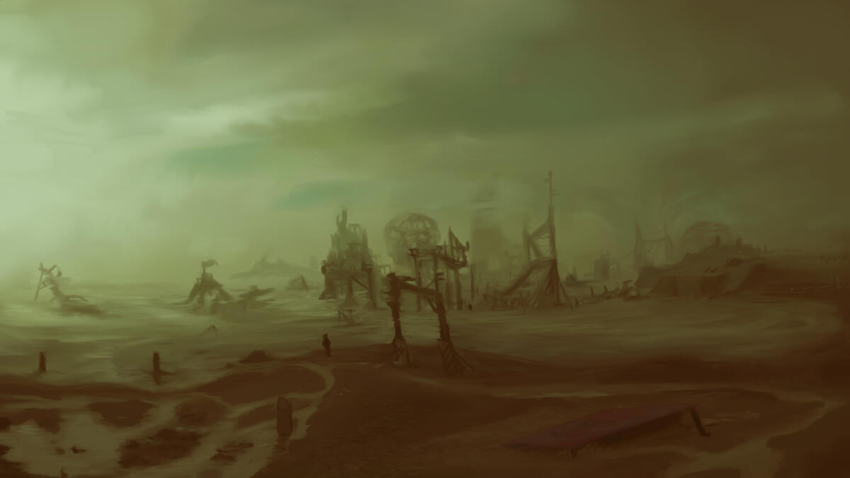 Shore of surrounding waters after the self destruction